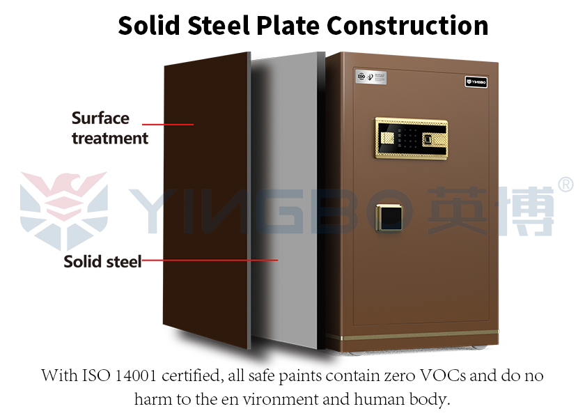 Heavy Duty Home Security Safe Box Large Biometric Fingerprint Safe With Reinforced Door & Anti-Theft Locking Bolts