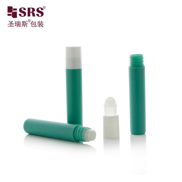 7ml Smooth White Plastic Roll On Bottle With Screw On Cap For Essential Oil