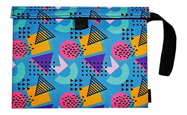 Funky Ocean Blue Carbon Smell Proof Bags 9X7 With Convenient Handle