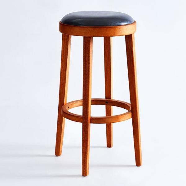 Specific Bar Chair Newest Design Wood Modern Upholstered Round High Chairs for Classical Design