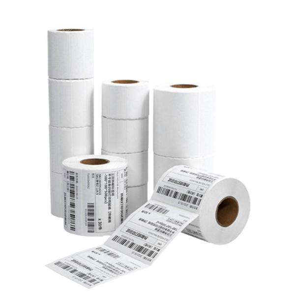 Versatile Size Thermal Adhesive Labels Waterproof Direct Thermal Roll Labels Scratch Resistant