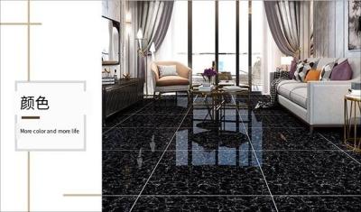 Double Layer Polished Ceramic Floor Tiles Black And White 600*600mm