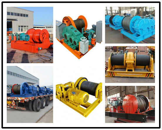 10 Ton Material Handling Electric Belt Type Brake Industrial Winches With Wire Rope