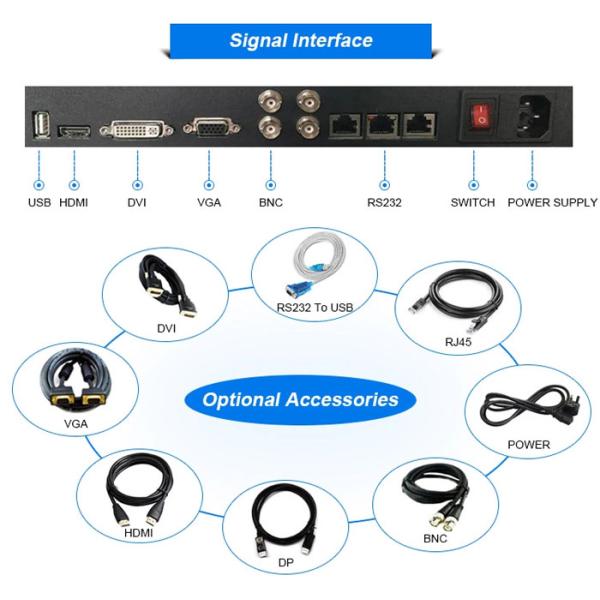 Дисплей определения стены 1080П ЛКД узкого шатона безшовный видео- высокий