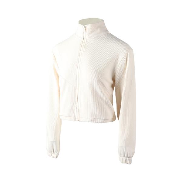 100% Cotton Spring Autumn Female Sports Clothes Stand Up Collar Hoodie