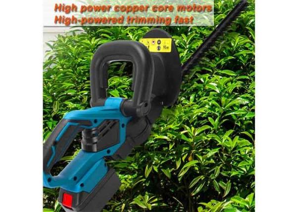 Rechargeable Cordless Hedge Trimmer , Electric Shrubbery Trimmer With Dual Action Blade