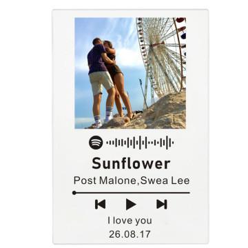 Factory Custom Rectangular Acrylic Key Chain Picture Key Ring Couple Lover Photo Picture Song Lyric Printed Keychain