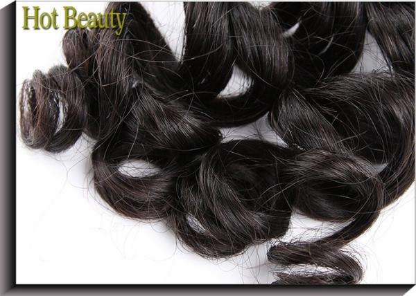 Hot Beauty Virgin Human Hair Extensions Big Curl Double Machine Weft Avoid Shedding