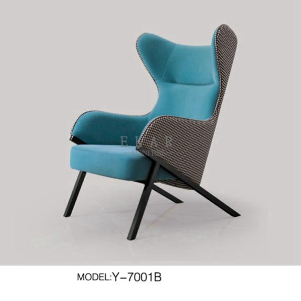 High Back Armchair Modern Leather or Fabric Leisure Chair