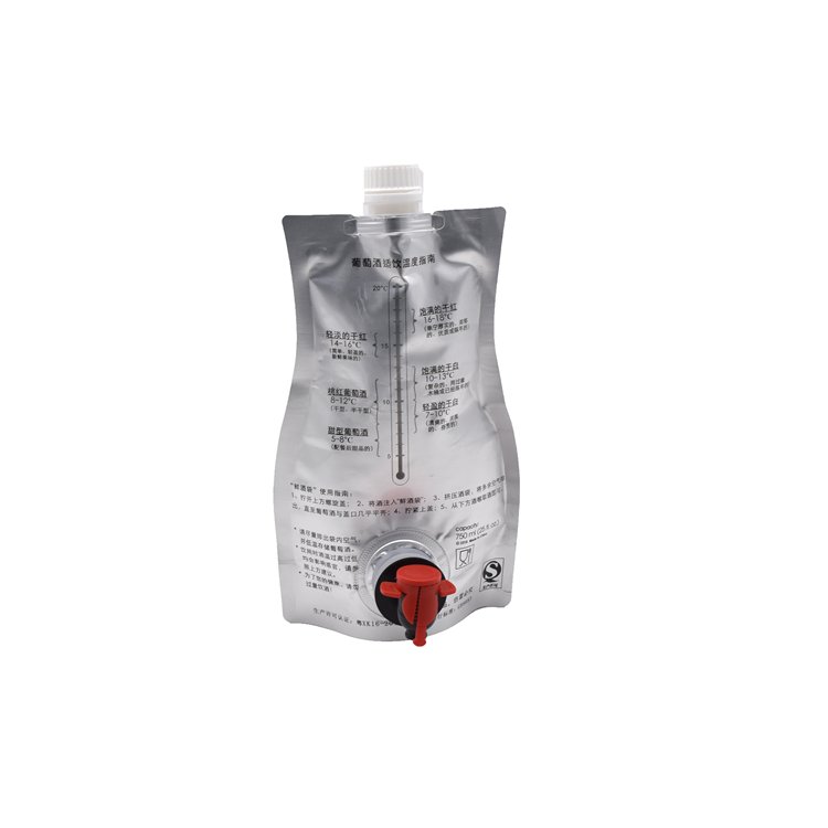 сумка Bib Spout алюминиевой фольги 5L в коробке для распределителя вина 2 бутылок