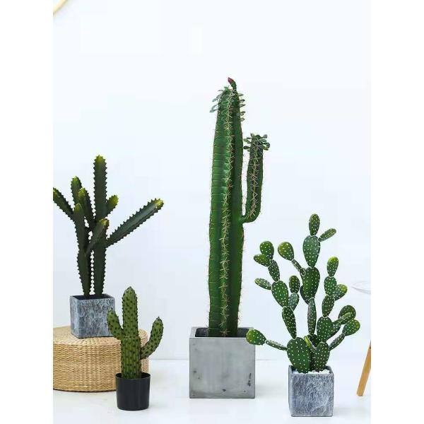 Nordic Cactus Artificial Green Plant Bedroom Floor Potted Fire Retardant