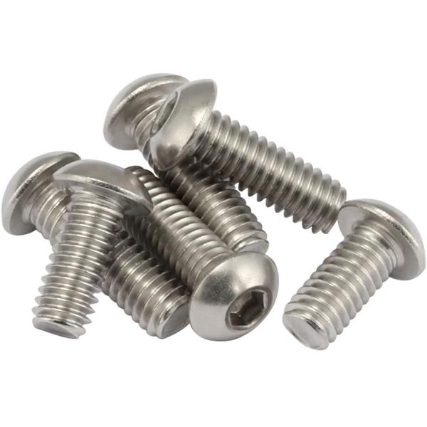 Metric Measurement System 1/4-20 x 1 Inch Stainless Steel Pan Head Socket Cap Bolts Screws 18-8 304 Grade Allen Hex Drive