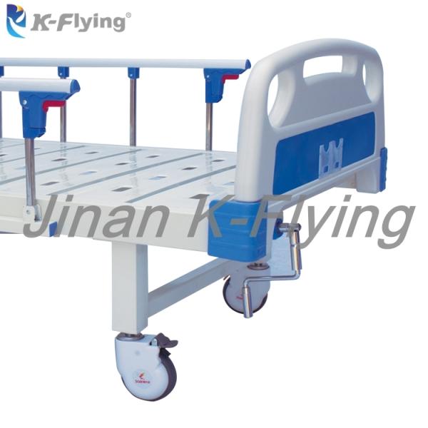 Metal Cold Rolled Steel Movable Flat Hospital Patient Care Bed