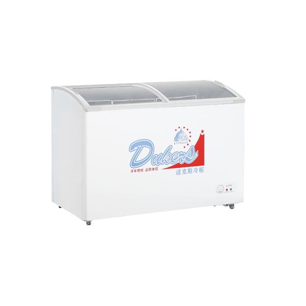 ДУКЭРС изогнуло замораживатель холодильника 220В стеклянной витрины двери коммерчески 50Хз