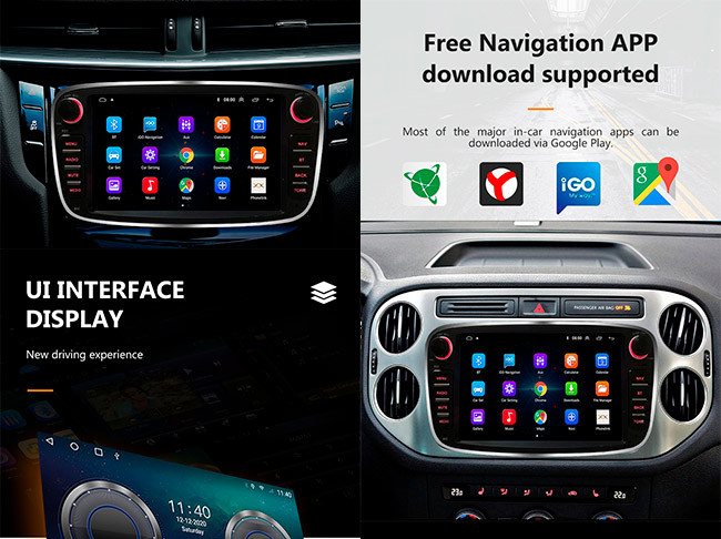 Android 10 2 Din Car Multimedia Player 7 дюймовый двойной диновый автомобиль Android стерео оперативная память 2 ГБ Ford Focus Mondeo