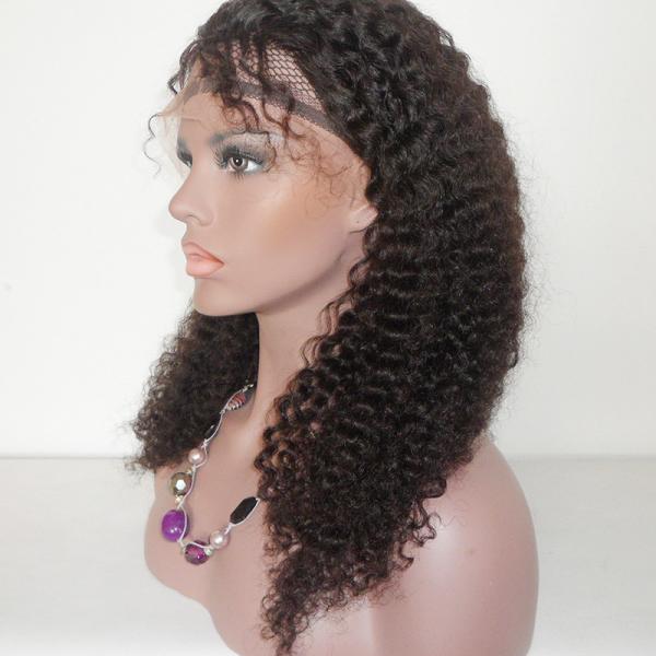 Afro Curl  Virgin Human Hair Full Cuticle Brazilian Lace Wigs for african women
