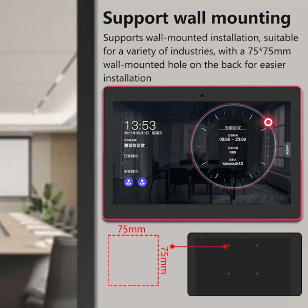 13.3Inch Wall Mounted Conference Room Tablet NFC/RFID POE Commercial Android Tablet Surrounding Led Light