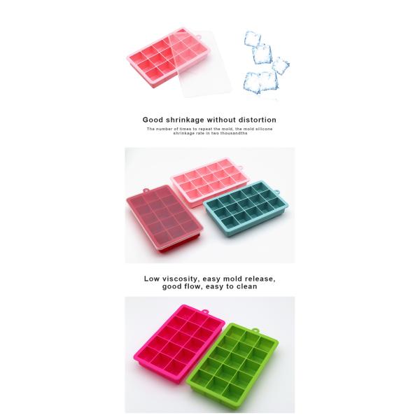 Многоразовая большая прессформа куба льда силикона полости квадрата 15