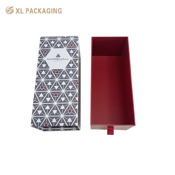 Luxury Customized Hard Rigid Paper Wine Packaging Box Cardboard Drawer Box With Gold Foil Stamping Magnetic Closure & Velvet Lining - Premium Gift Box For Red/White Wine Sets