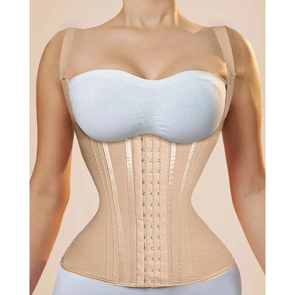 Corsete de bordado automático de fecho e gancho personalizado para mulheres