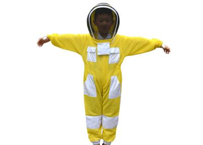 Children Yellow Color Three Layer Ventilated Beekeeping Protective Clothing Bee Suit