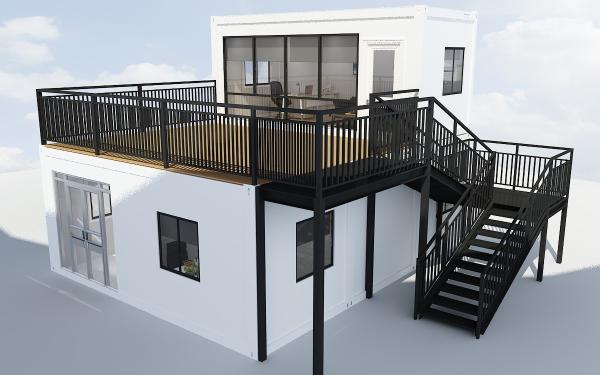 Customized Size Log Cabin Kits Prefab House Modular Prefabricated Houses Portable Site Office With Bathrooms