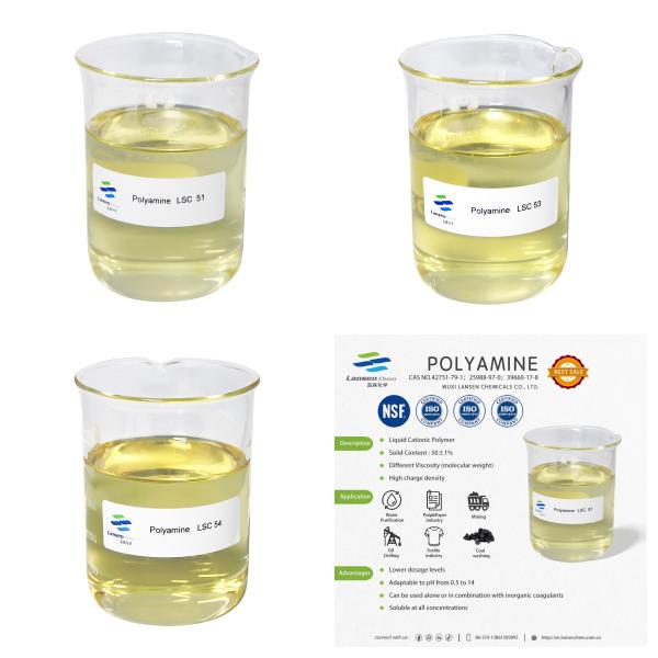 Cationic Polyamine Water Purifying Chemicals For Waste Water Treatment And Decoloration In Textile Industry