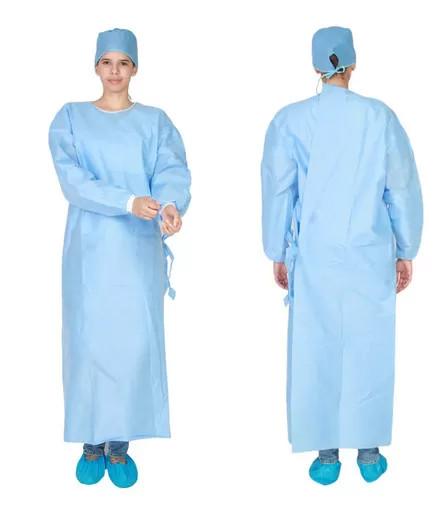 Medical Surgical Disposable Lab Coats , Disposable Protective Wear Uniform Full Body