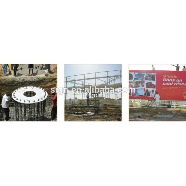 Three faces outdoor steel billboard advertisement