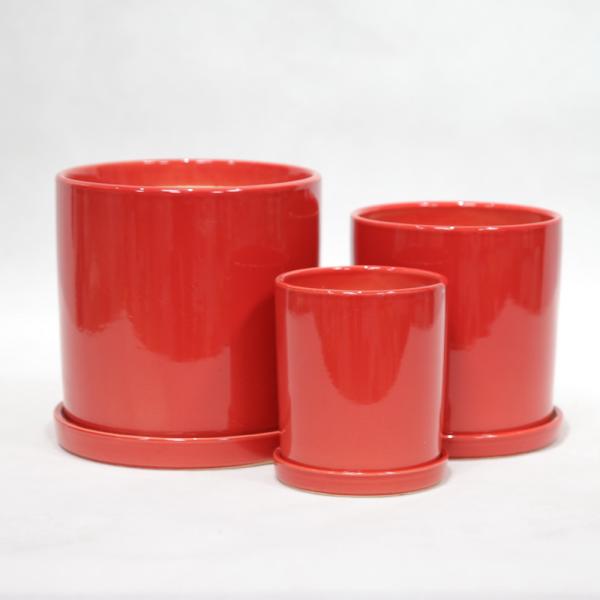 Круглые керамические горшки водонепроницаемые огнеупорные для экспозиции растений