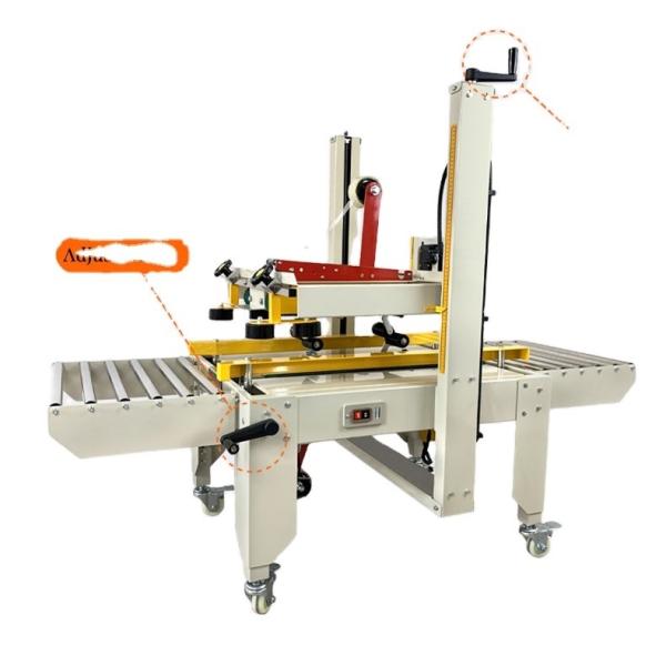 Construction Works Auto Box Taping Carton Sealing Machine with Packaging Material