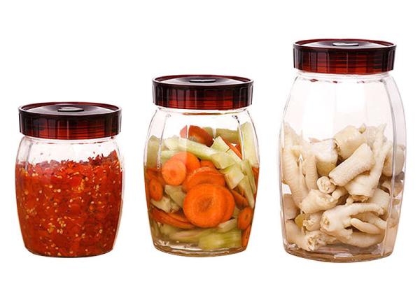 Boca larga Mason Jar Glasses/capacidade de Honey Jars 1.2L do vidro forma redonda
