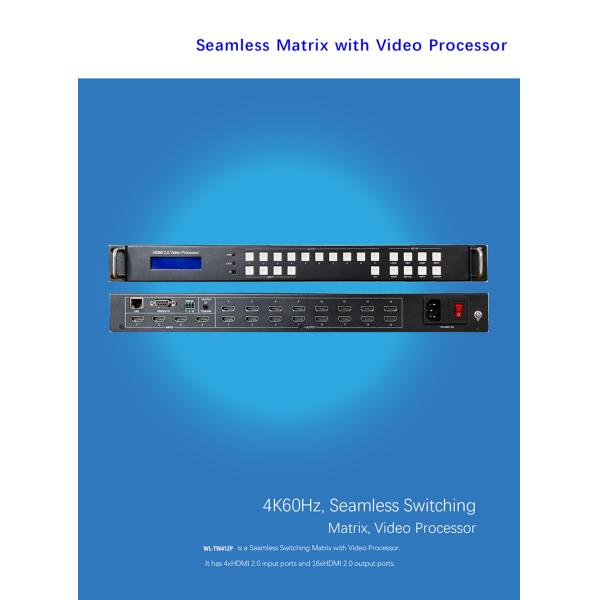 HDMI TV Video Wall Controller 4x4 4k With 4 Input 16 Output