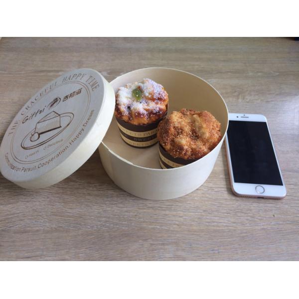 Natural Round Disposable Wooden Box compostable Φ115mm Φ120mm Φ135mm Φ136mm
