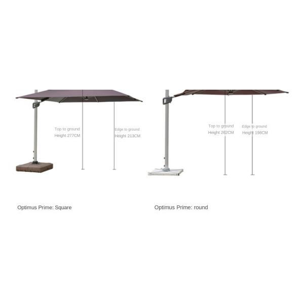 OEM Aluminum Frame Parasol Cantilever Patio Umbrella With White LED Lights