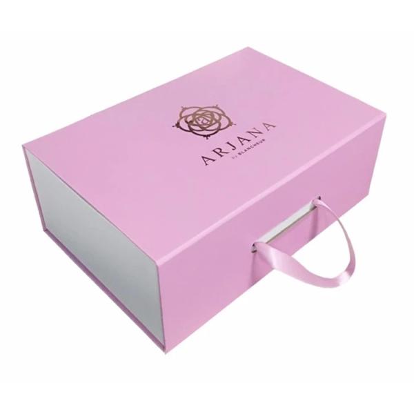 Изготовленным на заказ картонные коробки напечатанные логотипом, рифленая упаковывая коробка с ручками