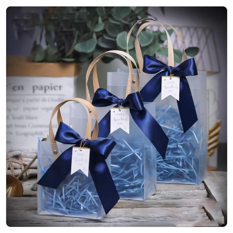 Wholesale transparent gift bags, handbags, happy candies, children's hand gift boxes