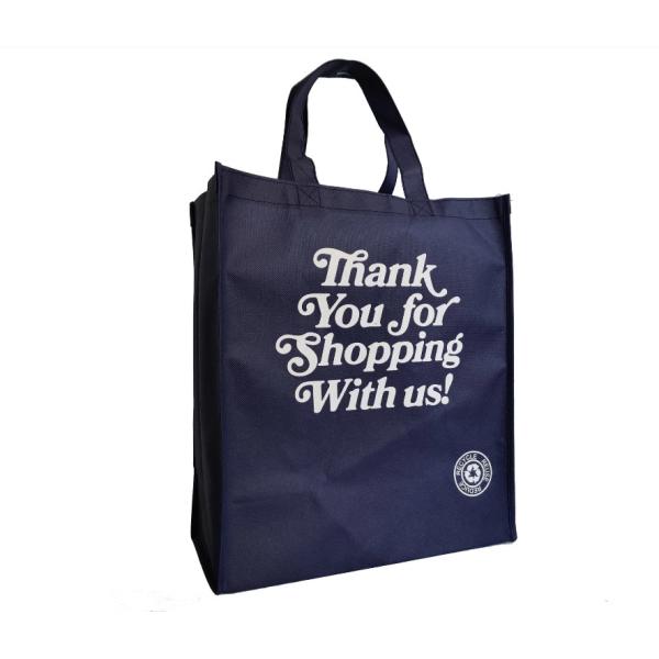 Reusable Grocery Bags Large Non Woven Shopping Bags Foldable Portable Tote Custom Eco-Friendly Tote Bag With Logo Printing Fashionable Handled Non-Woven Advertising Packing Gift Use
