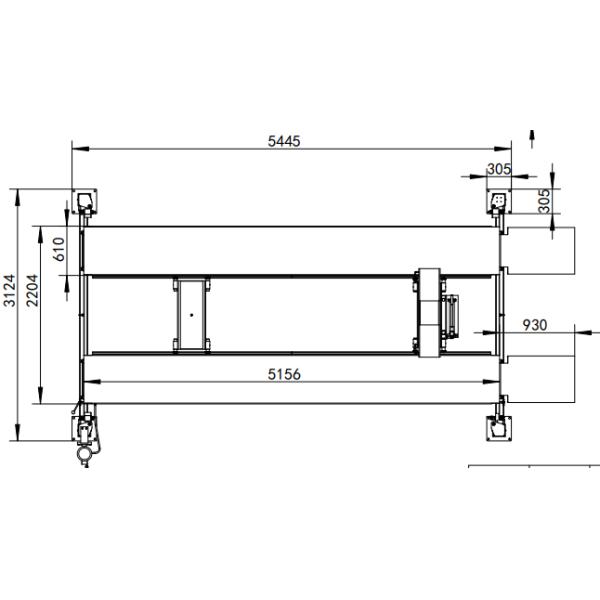 Lift Capacity 5000kg 4 Post Storage Lift For Home Garage Electrical Lock