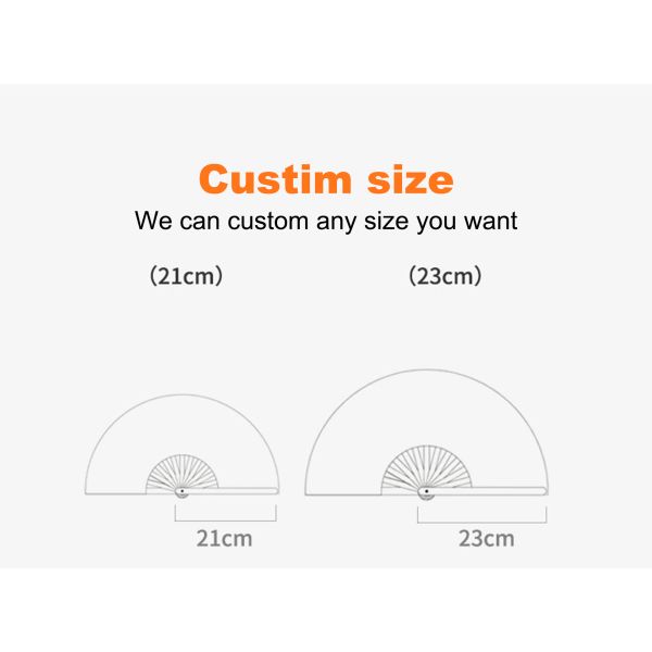 Personalized Custom Fabric Bamboo Hand Fan Bamboo Craft Folding Hand Fan