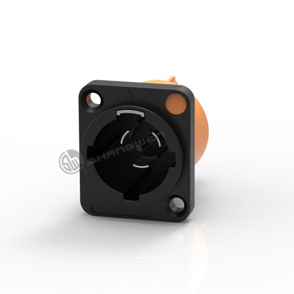 Conector Powercon Feminino de Plástico Elétrico 3 Pins de Alta Capacidade de Corrente