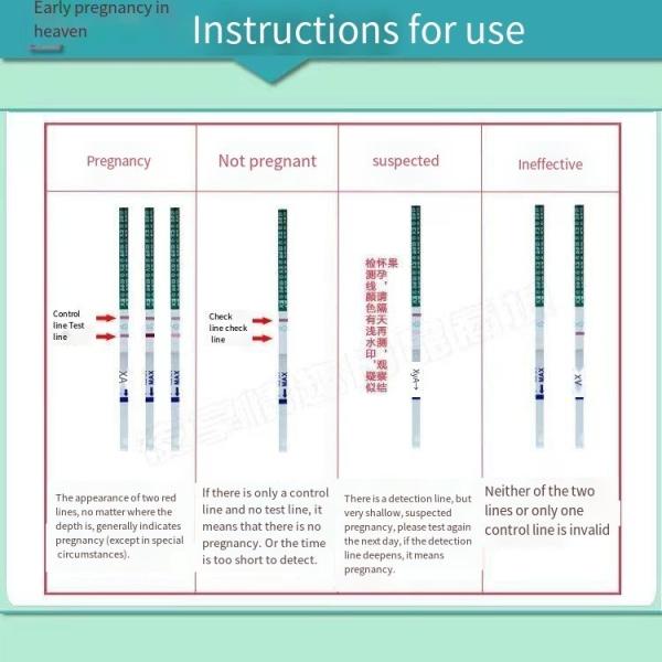10 Pieces/Box Quick Results Early Pregnancy Test Kit with 30 Months Validity Period