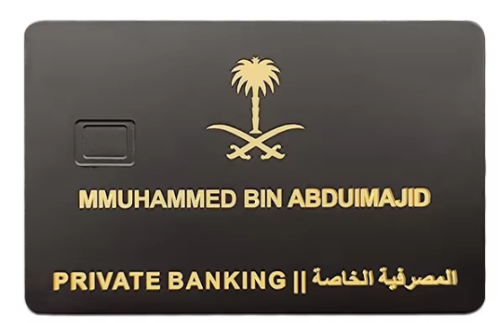 Personalized Custom Matte Black Gold Metal Credit Card Business Card For Business