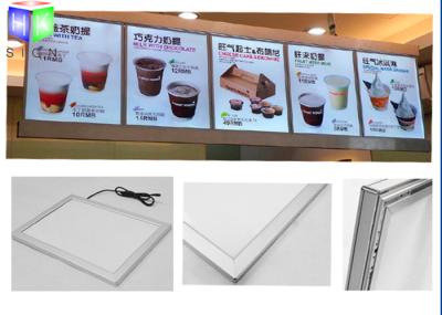 Extrusion Metal Snap Frame LED Light Box Edge Lit Acrylic Sheet For Menu