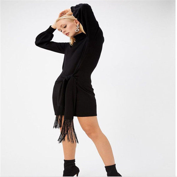 winter Ladies Long Sweater Dress black navy Turtleneck Sweater Outfit