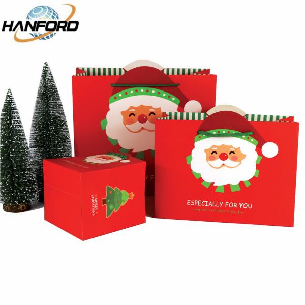 Ultraportable de empacotamento de gravação da caixa de presente amigável do Xmas Eco do bloco liso