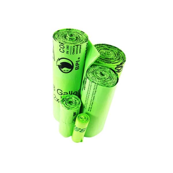 Trash Bags ASTM D6400 Plastic Free Packaging 25 Gallon Compostable