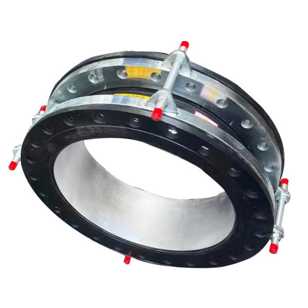 Large Diameter Fully Sealed End Face Flexible Rubber Joint Flange Lining Stainless Steel Guide Tube