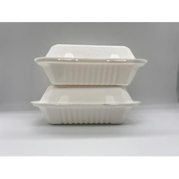 EN13432 9×6 Inch  Natural Bio Food Packaging Boxes