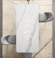 Sillas rectangulares/6 sillas de la pizarra de la mesa de comedor brillante italiana del top 4